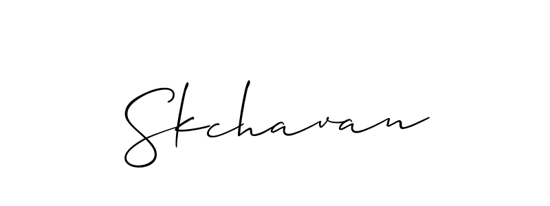 It looks lik you need a new signature style for name Skchavan. Design unique handwritten (Allison_Script) signature with our free signature maker in just a few clicks. Skchavan signature style 2 images and pictures png