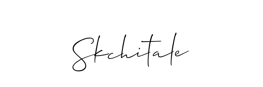 Use a signature maker to create a handwritten signature online. With this signature software, you can design (Allison_Script) your own signature for name Skchitale. Skchitale signature style 2 images and pictures png