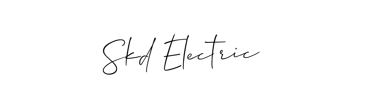 This is the best signature style for the Skd Electric name. Also you like these signature font (Allison_Script). Mix name signature. Skd Electric signature style 2 images and pictures png