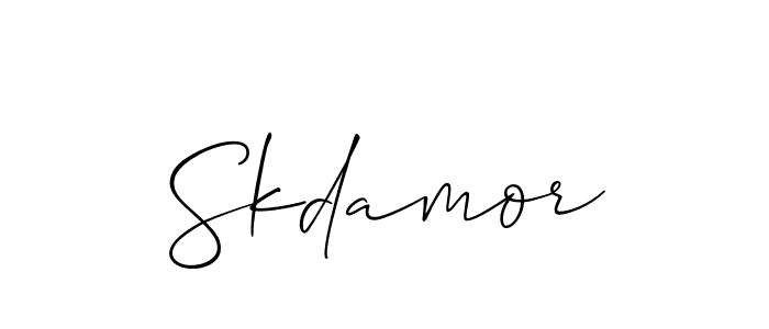 Create a beautiful signature design for name Skdamor. With this signature (Allison_Script) fonts, you can make a handwritten signature for free. Skdamor signature style 2 images and pictures png
