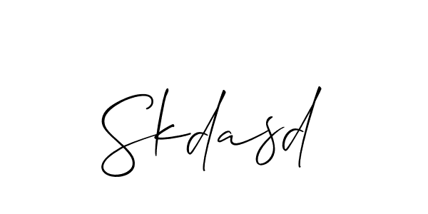 Allison_Script is a professional signature style that is perfect for those who want to add a touch of class to their signature. It is also a great choice for those who want to make their signature more unique. Get Skdasd name to fancy signature for free. Skdasd signature style 2 images and pictures png