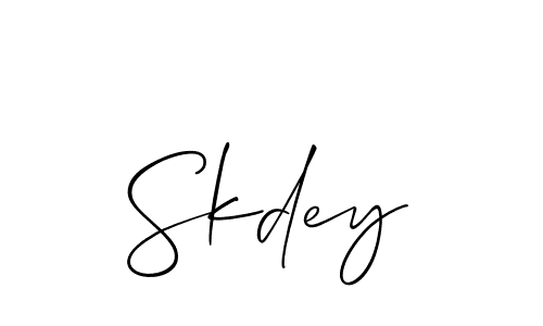 How to make Skdey name signature. Use Allison_Script style for creating short signs online. This is the latest handwritten sign. Skdey signature style 2 images and pictures png