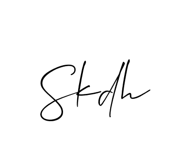 How to make Skdh name signature. Use Allison_Script style for creating short signs online. This is the latest handwritten sign. Skdh signature style 2 images and pictures png