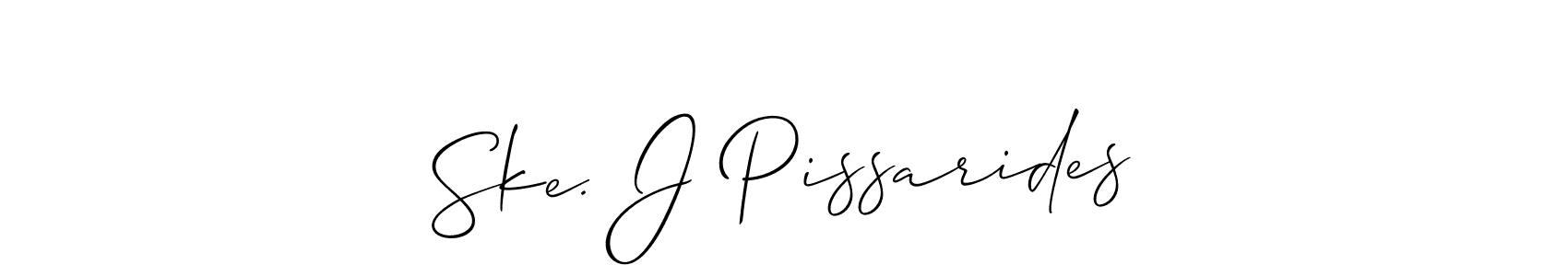 Also we have Ske. J Pissarides name is the best signature style. Create professional handwritten signature collection using Allison_Script autograph style. Ske. J Pissarides signature style 2 images and pictures png