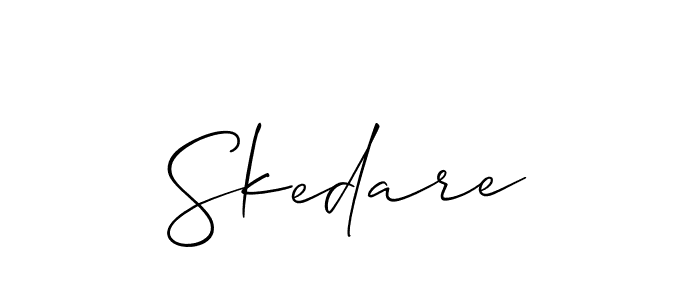 Make a beautiful signature design for name Skedare. With this signature (Allison_Script) style, you can create a handwritten signature for free. Skedare signature style 2 images and pictures png
