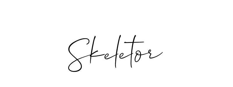 How to make Skeletor name signature. Use Allison_Script style for creating short signs online. This is the latest handwritten sign. Skeletor signature style 2 images and pictures png