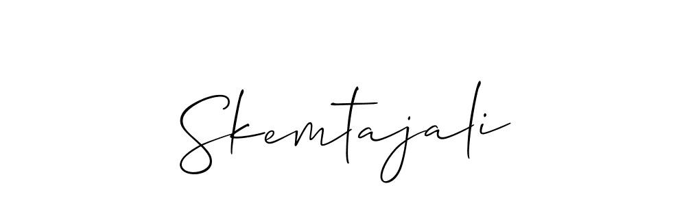 Once you've used our free online signature maker to create your best signature Allison_Script style, it's time to enjoy all of the benefits that Skemtajali name signing documents. Skemtajali signature style 2 images and pictures png