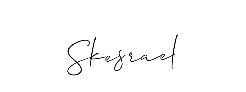 Also we have Skesrael name is the best signature style. Create professional handwritten signature collection using Allison_Script autograph style. Skesrael signature style 2 images and pictures png