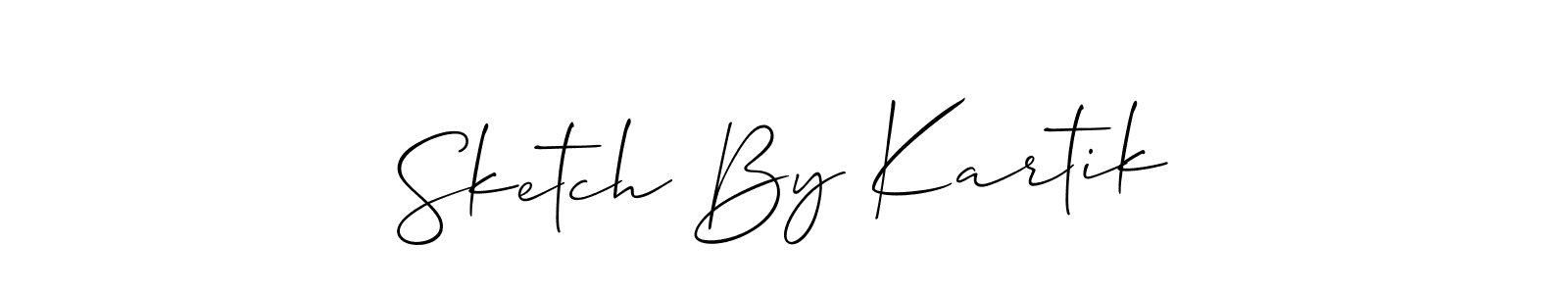 Also You can easily find your signature by using the search form. We will create Sketch By Kartik name handwritten signature images for you free of cost using Allison_Script sign style. Sketch By Kartik signature style 2 images and pictures png
