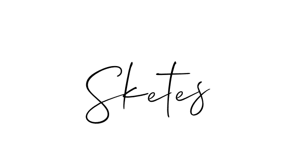 How to make Sketes name signature. Use Allison_Script style for creating short signs online. This is the latest handwritten sign. Sketes signature style 2 images and pictures png