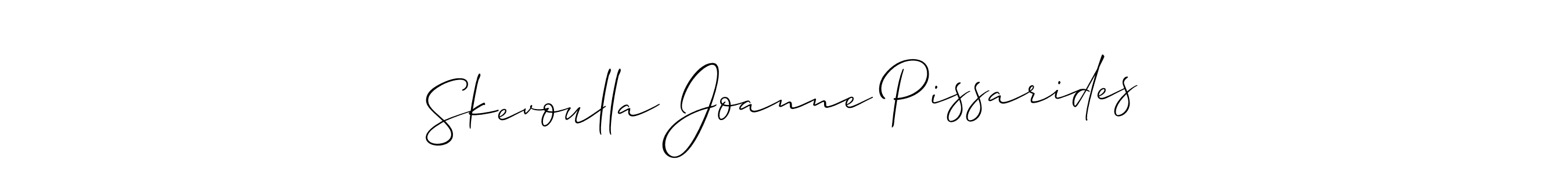 Make a beautiful signature design for name Skevoulla Joanne Pissarides. With this signature (Allison_Script) style, you can create a handwritten signature for free. Skevoulla Joanne Pissarides signature style 2 images and pictures png