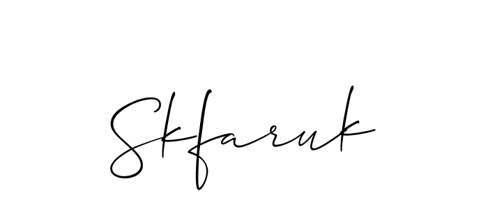 Best and Professional Signature Style for Skfaruk. Allison_Script Best Signature Style Collection. Skfaruk signature style 2 images and pictures png