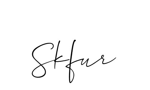 Allison_Script is a professional signature style that is perfect for those who want to add a touch of class to their signature. It is also a great choice for those who want to make their signature more unique. Get Skfur name to fancy signature for free. Skfur signature style 2 images and pictures png