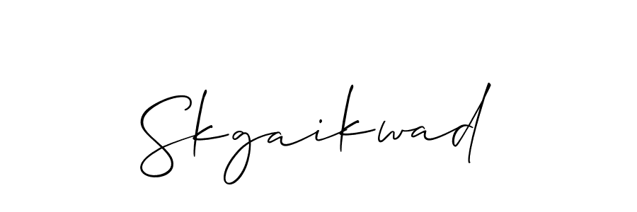 The best way (Allison_Script) to make a short signature is to pick only two or three words in your name. The name Skgaikwad include a total of six letters. For converting this name. Skgaikwad signature style 2 images and pictures png