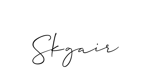 Skgair stylish signature style. Best Handwritten Sign (Allison_Script) for my name. Handwritten Signature Collection Ideas for my name Skgair. Skgair signature style 2 images and pictures png