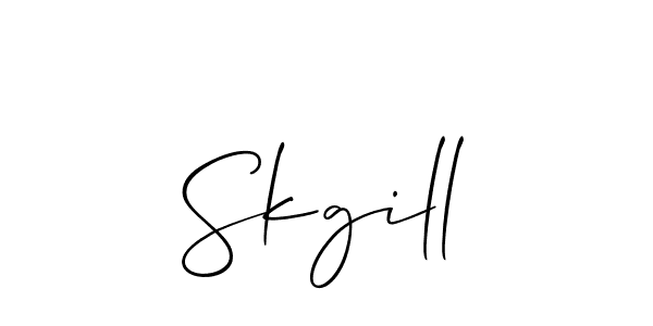 Also we have Skgill name is the best signature style. Create professional handwritten signature collection using Allison_Script autograph style. Skgill signature style 2 images and pictures png