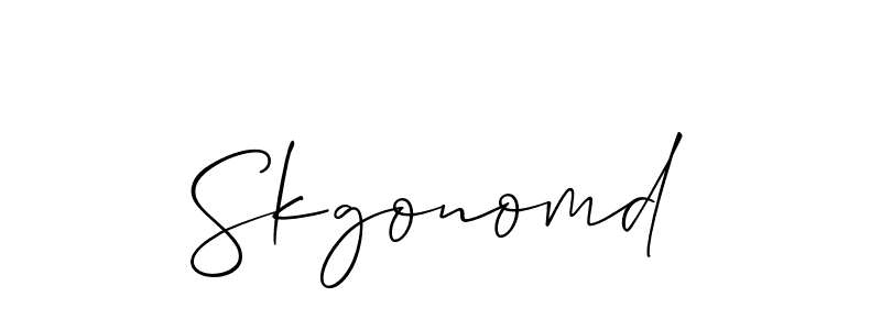 Also You can easily find your signature by using the search form. We will create Skgonomd name handwritten signature images for you free of cost using Allison_Script sign style. Skgonomd signature style 2 images and pictures png