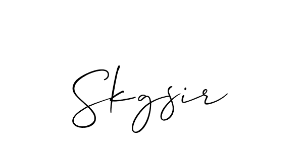 Once you've used our free online signature maker to create your best signature Allison_Script style, it's time to enjoy all of the benefits that Skgsir name signing documents. Skgsir signature style 2 images and pictures png