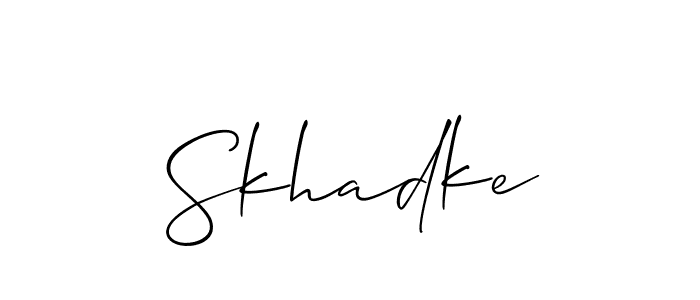 Make a beautiful signature design for name Skhadke. Use this online signature maker to create a handwritten signature for free. Skhadke signature style 2 images and pictures png