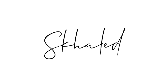 Best and Professional Signature Style for Skhaled. Allison_Script Best Signature Style Collection. Skhaled signature style 2 images and pictures png