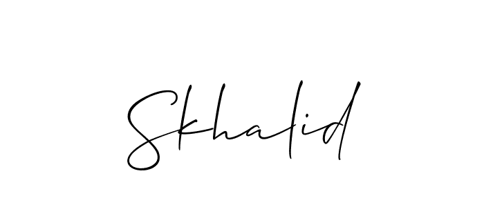 You should practise on your own different ways (Allison_Script) to write your name (Skhalid) in signature. don't let someone else do it for you. Skhalid signature style 2 images and pictures png