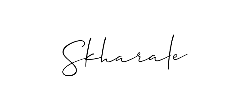 How to make Skharale name signature. Use Allison_Script style for creating short signs online. This is the latest handwritten sign. Skharale signature style 2 images and pictures png
