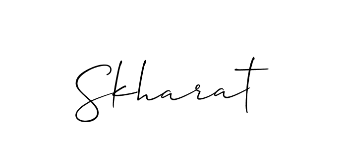 Similarly Allison_Script is the best handwritten signature design. Signature creator online .You can use it as an online autograph creator for name Skharat. Skharat signature style 2 images and pictures png