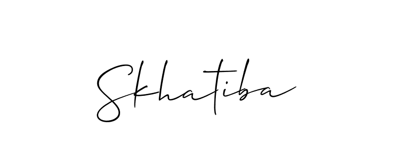 Skhatiba stylish signature style. Best Handwritten Sign (Allison_Script) for my name. Handwritten Signature Collection Ideas for my name Skhatiba. Skhatiba signature style 2 images and pictures png