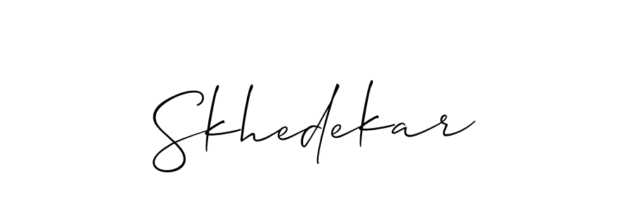 Design your own signature with our free online signature maker. With this signature software, you can create a handwritten (Allison_Script) signature for name Skhedekar. Skhedekar signature style 2 images and pictures png