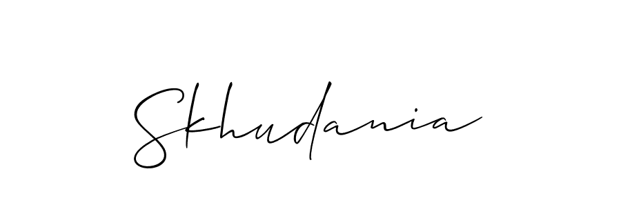 You can use this online signature creator to create a handwritten signature for the name Skhudania. This is the best online autograph maker. Skhudania signature style 2 images and pictures png