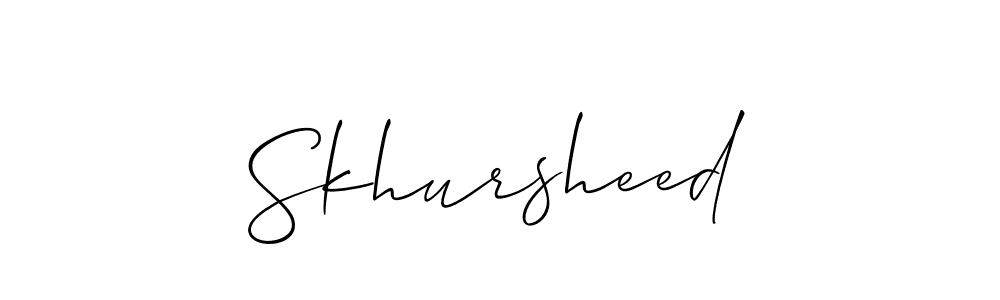 Also we have Skhursheed name is the best signature style. Create professional handwritten signature collection using Allison_Script autograph style. Skhursheed signature style 2 images and pictures png