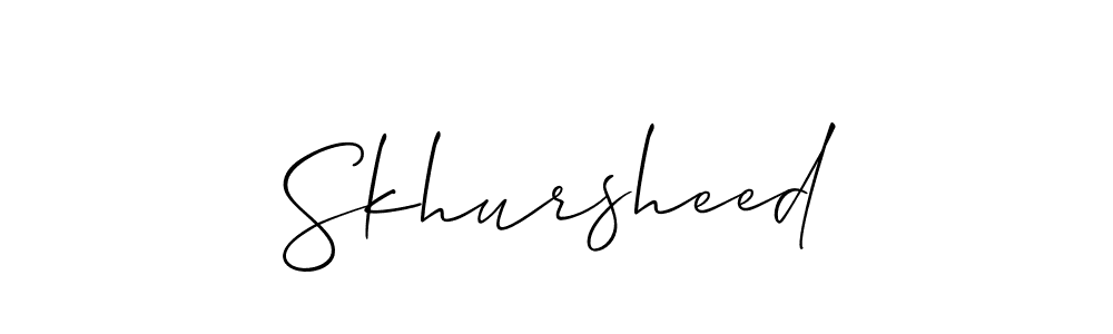 Also we have Skhursheed name is the best signature style. Create professional handwritten signature collection using Allison_Script autograph style. Skhursheed signature style 2 images and pictures png