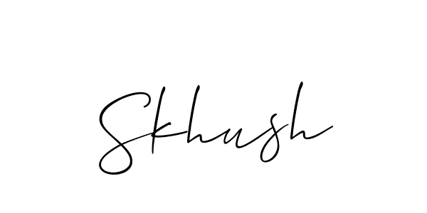 Make a beautiful signature design for name Skhush. With this signature (Allison_Script) style, you can create a handwritten signature for free. Skhush signature style 2 images and pictures png