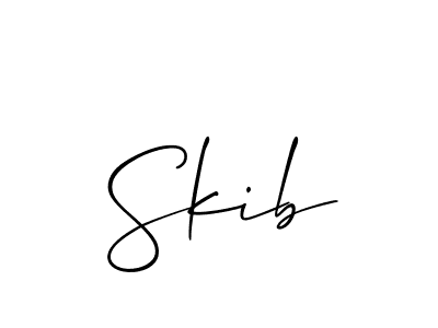 You should practise on your own different ways (Allison_Script) to write your name (Skib) in signature. don't let someone else do it for you. Skib signature style 2 images and pictures png