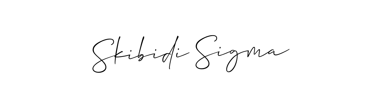 Use a signature maker to create a handwritten signature online. With this signature software, you can design (Allison_Script) your own signature for name Skibidi Sigma. Skibidi Sigma signature style 2 images and pictures png