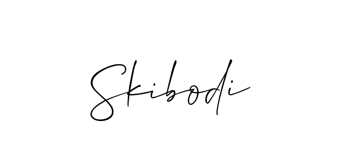 It looks lik you need a new signature style for name Skibodi. Design unique handwritten (Allison_Script) signature with our free signature maker in just a few clicks. Skibodi signature style 2 images and pictures png