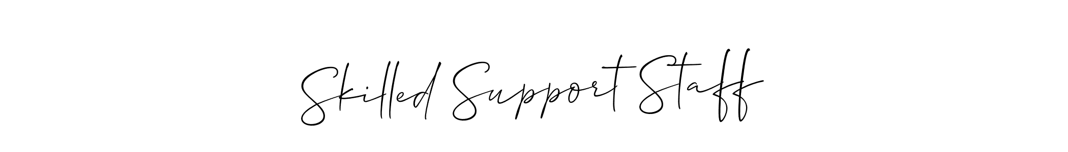 Also we have Skilled Support Staff name is the best signature style. Create professional handwritten signature collection using Allison_Script autograph style. Skilled Support Staff signature style 2 images and pictures png