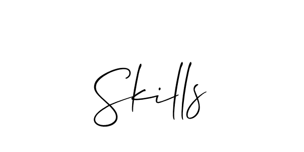 You should practise on your own different ways (Allison_Script) to write your name (Skills) in signature. don't let someone else do it for you. Skills signature style 2 images and pictures png