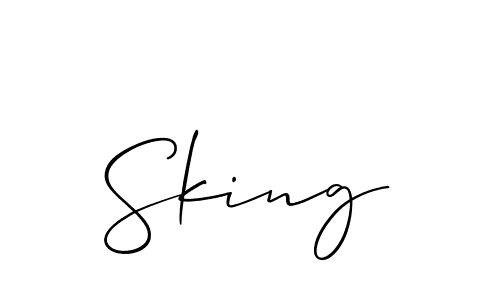 if you are searching for the best signature style for your name Sking. so please give up your signature search. here we have designed multiple signature styles  using Allison_Script. Sking signature style 2 images and pictures png