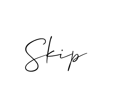 The best way (Allison_Script) to make a short signature is to pick only two or three words in your name. The name Skip include a total of six letters. For converting this name. Skip signature style 2 images and pictures png