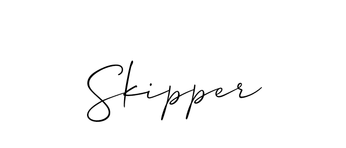 Allison_Script is a professional signature style that is perfect for those who want to add a touch of class to their signature. It is also a great choice for those who want to make their signature more unique. Get Skipper name to fancy signature for free. Skipper signature style 2 images and pictures png