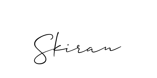 How to make Skiran signature? Allison_Script is a professional autograph style. Create handwritten signature for Skiran name. Skiran signature style 2 images and pictures png