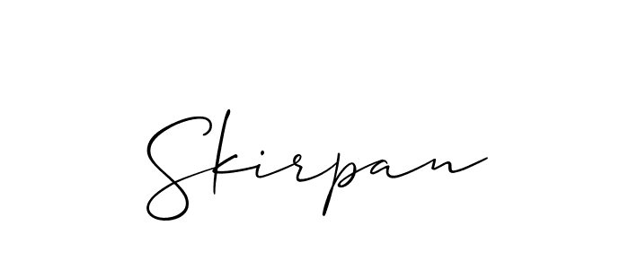 How to make Skirpan signature? Allison_Script is a professional autograph style. Create handwritten signature for Skirpan name. Skirpan signature style 2 images and pictures png