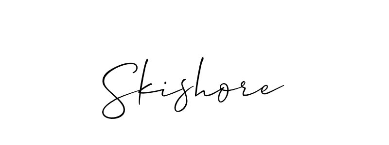 Create a beautiful signature design for name Skishore. With this signature (Allison_Script) fonts, you can make a handwritten signature for free. Skishore signature style 2 images and pictures png