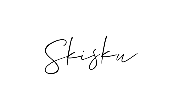 How to Draw Skisku signature style? Allison_Script is a latest design signature styles for name Skisku. Skisku signature style 2 images and pictures png