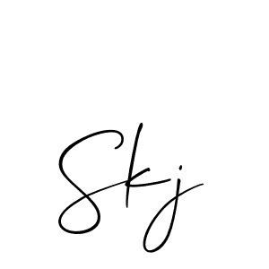 Also we have Skj name is the best signature style. Create professional handwritten signature collection using Allison_Script autograph style. Skj signature style 2 images and pictures png