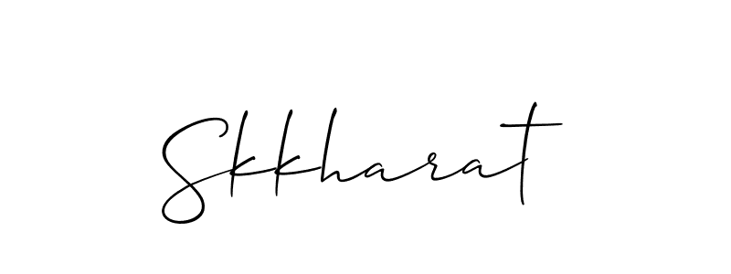 Use a signature maker to create a handwritten signature online. With this signature software, you can design (Allison_Script) your own signature for name Skkharat. Skkharat signature style 2 images and pictures png