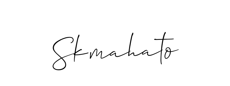 Also we have Skmahato name is the best signature style. Create professional handwritten signature collection using Allison_Script autograph style. Skmahato signature style 2 images and pictures png