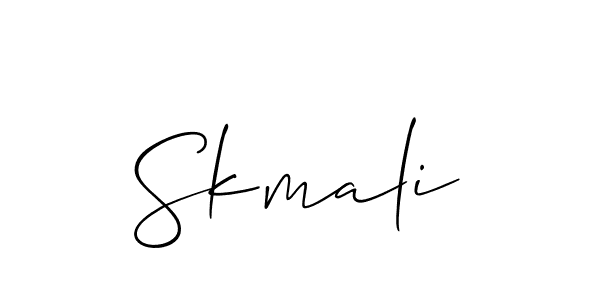 Allison_Script is a professional signature style that is perfect for those who want to add a touch of class to their signature. It is also a great choice for those who want to make their signature more unique. Get Skmali name to fancy signature for free. Skmali signature style 2 images and pictures png