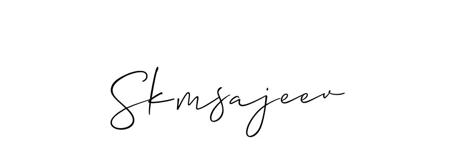 if you are searching for the best signature style for your name Skmsajeev. so please give up your signature search. here we have designed multiple signature styles  using Allison_Script. Skmsajeev signature style 2 images and pictures png